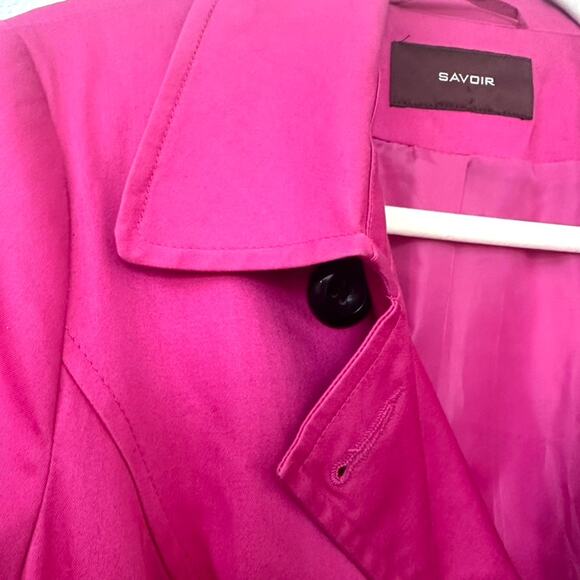 Savoir Pink Trench Coat UK 12/US 8, Barbiecore, Excellent Condition - Picture 8 of 9